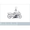 Pendentif argent massif 925 rhodié