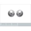 Boucles d'oreilles 12 mm clous tiges puces boules - Olivia - argent massif 925
