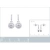 Boucles d'oreilles pendantes rondes 15 mm - Iliana - argent 925 rhodié - zircon