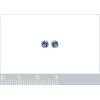 Boucles d'oreilles clous puces femme 4 mm - Lucie - argent massif - cristal bleu