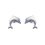 Boucles d'oreilles enfant puces dauphin 10 mm - Marthe - argent 925 rhodié