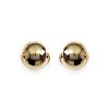 Boucles d'oreilles puces boules 8 mm plaqué or jaune 750