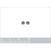 Boucles d'oreilles tige puces clous 3 mm - Luna - argent massif - cristal vert