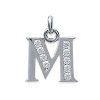 Pendentif argent massif 925 rhodié et oxyde de zirconium