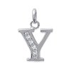 Pendentif argent massif 925 rhodié et oxyde de zirconium