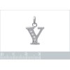 Pendentif argent massif 925 rhodié et oxyde de zirconium