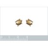 Boucles puces d'oreilles tortue Plaqué Or 750 jaune 8mm x 7mm