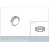 Bague argent massif 925 rhodié et oxyde de zirconium micro serti