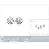 Boucles d'oreilles rondes puces clous 7 mm - Leslie - argent 925 rhodié - zircon