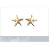 Boucles d'oreilles étoile de mer Plaqué Or 750 puces 13mm x 13mm