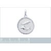 Pendentif argent massif 925 rhodié