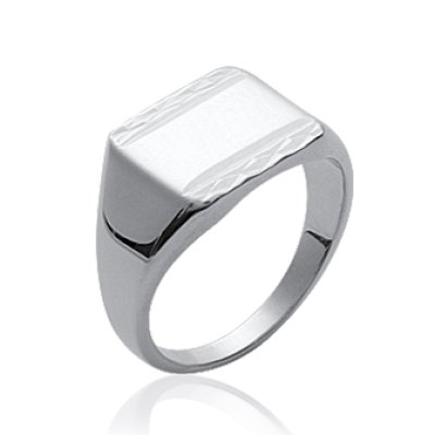 Bague argent massif 925 rhodié