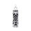 Pendentif Tiki argent massif 925 rhodié 22mm x 8mm imitation Onyx