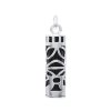 Pendentif argent massif 925 rhodié et imitation onyx