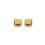 Boucles puces clous d'oreilles carré 3mm x 3mm Plaqué Or 750