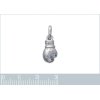 Pendentif argent massif 925 rhodié