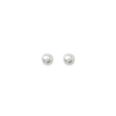 Boucles d'oreilles perles d'imitation 3mm plaqué or 750 3 microns