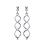 Boucles d'oreilles clous pendantes 30 mm - Eliane - argent massif 925