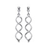 Boucles d'oreilles clous pendantes 30 mm - Eliane - argent massif 925