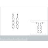 Boucles d'oreilles clous pendantes 30 mm - Eliane - argent massif 925