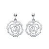 Boucles d'oreilles pendantes rondes 20 mm - Odelia - argent 925 rhodié - zircon