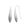 Boucles d'oreilles pendantes dormeuses 30 mm - Elodie - argent massif 925 rhodié