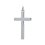 Pendentif grande croix 50mm x 30mm argent massif 925 rhodié