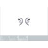 Boucles d'oreilles puces clous 9 mm - Madina - argent 925 rhodié - zirconium