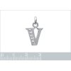 Pendentif argent massif 925 rhodié et oxyde de zirconium