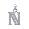 Pendentif argent massif 925 rhodié et oxyde de zirconium