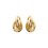 Boucles d'oreilles plaqué or 750 puces fil entrelacé 10mm x 6mm
