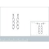 Boucles d'oreilles pendantes 30 mm clous - Adele - argent massif 925 rhodié