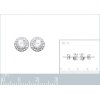 Boucles d'oreilles 7 mm puces clous rondes - Elisa - argent 925 rhodié - zircons