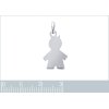 Pendentif argent massif 925 rhodié