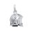 Pendentif casque de pompier 12mm x 12mm argent massif 925