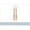 Boucles d'oreilles pendantes crochets plaqué or 5 fils 90 mm