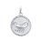 Pendentif médaille signe astrologique Scorpion homme 18mm argent rhodié