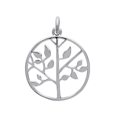 Pendentif argent massif 925 rhodié