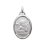 Pendentif Ange plaque ovale argent massif 925 rhodié 20mm x 15mm