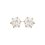 Boucles d'oreilles clous plaqué or 6 griffes puces Oxyde de Zirconium rond 6mm