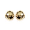 Boucles puces d'oreilles boules 10mm plaqué or jaune 750 1cm