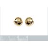 Boucles d'oreilles puces boules plaqué or jaune 10mm