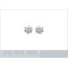Puces d'oreilles 6 mm clous - Oceane - argent 925 rhodié - zircon transparent