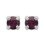 Boucles d'oreilles puces clous femme 4mm - Nina - argent massif - cristal violet