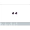 Boucles d'oreilles puces clous femme 4mm - Nina - argent massif - cristal violet