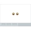 Boucles d'oreilles puces boules 5 mm plaqué or jaune 750 tiges