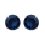 Boucles d'oreilles puces clous 6 mm - Amel - argent 925 rhodié - pierre bleue