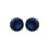 Boucles clous d'oreilles plaqué or 750 pierre de synthèse ronde bleu 5 mm