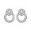 Boucles d'oreilles 12 mm anneaux clous puce - Ninon - argent 925 rhodié - zircon