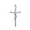 Pendentif croix Jesus Crucifix argent massif 925 rhodié 35mm x 20mm